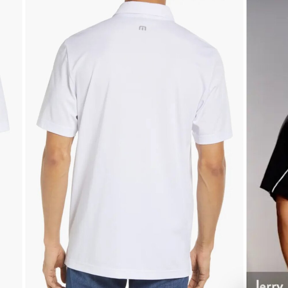 Travis Mathew Polo Shirt‎ Men's Medium Over the Fence Chest Stripe Golf Polo - Picture 2 of 14